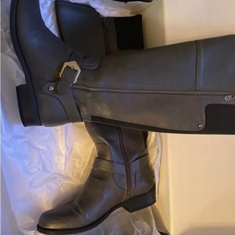 G by Guess Gray Riding Boots